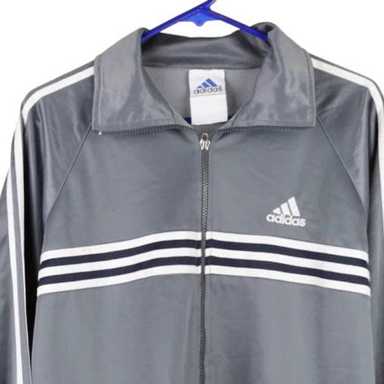 Vintage grey Bootleg Adidas Track Jacket - mens large