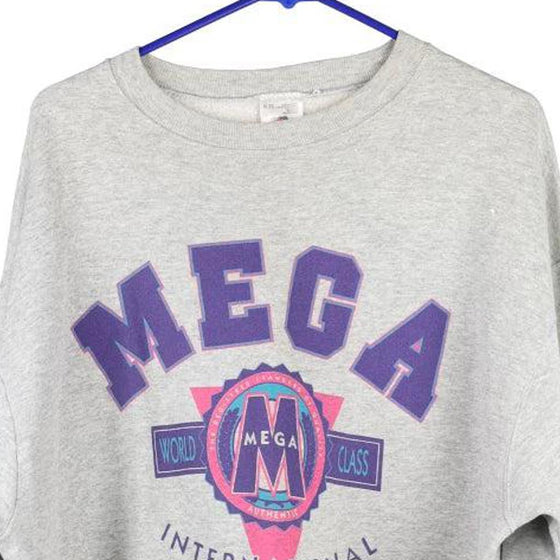 Vintage grey Mega International Fruit Of The Loom Sweatshirt - womens x-large