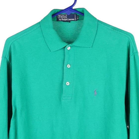 Vintage green Ralph Lauren Long Sleeve Polo Shirt - mens large
