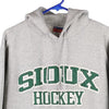 Vintage grey Sioux Hockey Champion Hoodie - womens medium