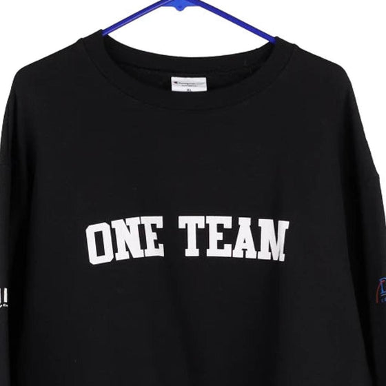 Pre-Loved black One Team Champion Sweatshirt - mens x-large