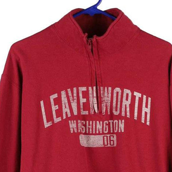 Vintage red Leavenworth Champion 1/4 Zip - mens large