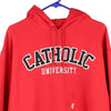 Vintage red Catholic University Champion Hoodie - mens large
