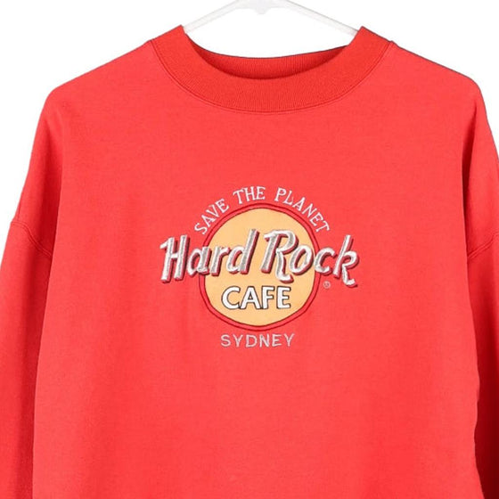 Vintage red Sydney Hard Rock Cafe Sweatshirt - womens medium