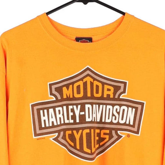Vintage orange St. Louis, Missouri Harley Davidson Long Sleeve T-Shirt - mens large