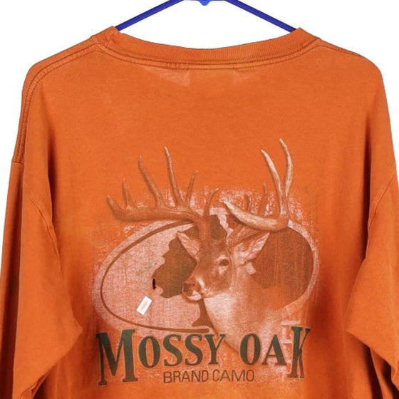 Vintage orange Mossy Oak Jerzees Long Sleeve T-Shirt - mens x-large
