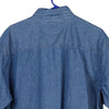 Vintage blue Speedway Super America Wrangler Denim Shirt - mens large