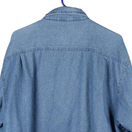 Vintage blue Wrangler Denim Shirt - mens x-large