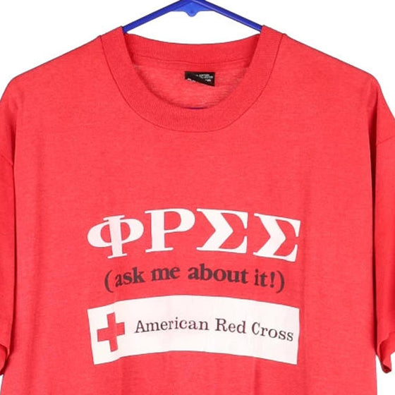 Vintage red American Red Cross Screen Stars T-Shirt - mens x-large