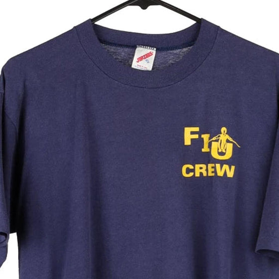 Vintage navy FIU Crew Jerzees T-Shirt - womens x-large