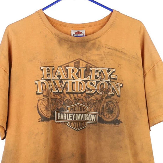 Vintage orange Indianapolis Southside Harley Davidson T-Shirt - mens xx-large