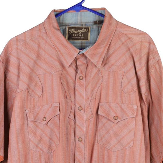 Vintage orange Wrangler Short Sleeve Shirt - mens xx-large