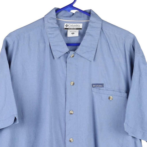 Vintage blue Columbia Short Sleeve Shirt - mens x-large