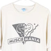 Vintage white Muscle Mania Fruit Of The Loom T-Shirt - mens xx-large