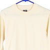 Vintage cream Fruit Of The Loom Long Sleeve T-Shirt - mens small