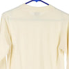 Vintage cream Fruit Of The Loom Long Sleeve T-Shirt - mens small