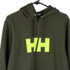 Vintage khaki Helly Hansen Hoodie - mens medium