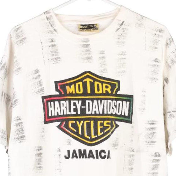 Vintage white Jamaica Harley Davidson Natural High T-Shirt - mens xx-large