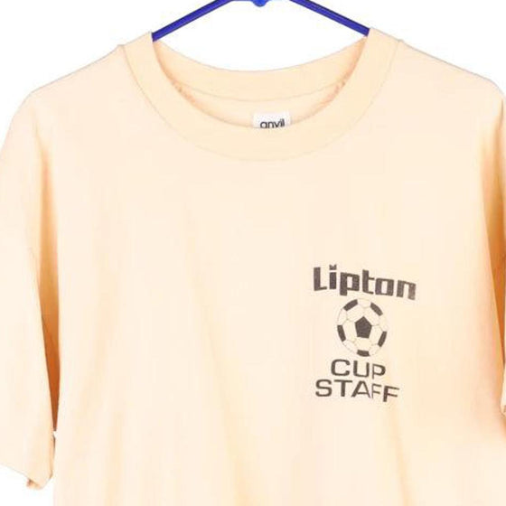 Vintage orange Lipton Cup Staff Anvil T-Shirt - mens x-large