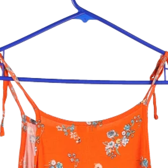 Vintage orange Rainbow Midi Dress - womens small