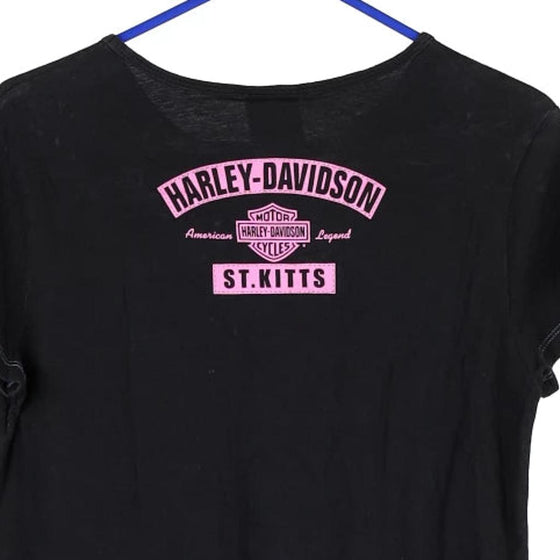 Vintage black St.Kitts Harley Davidson T-Shirt - womens x-large