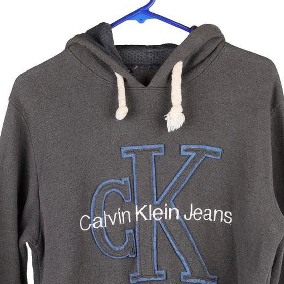 Vintage grey Bootleg Calvin Klein Jeans Hoodie - mens large