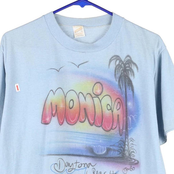 Vintage blue Monica, Daytona Beach Sportswear T-Shirt - womens large