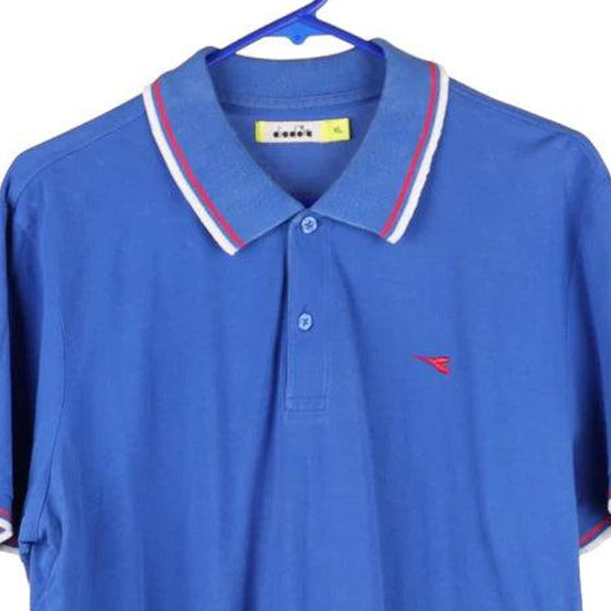 Vintage blue Diadora Polo Shirt - mens x-large