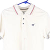 Vintage white Henry Cottons Polo Shirt - mens medium