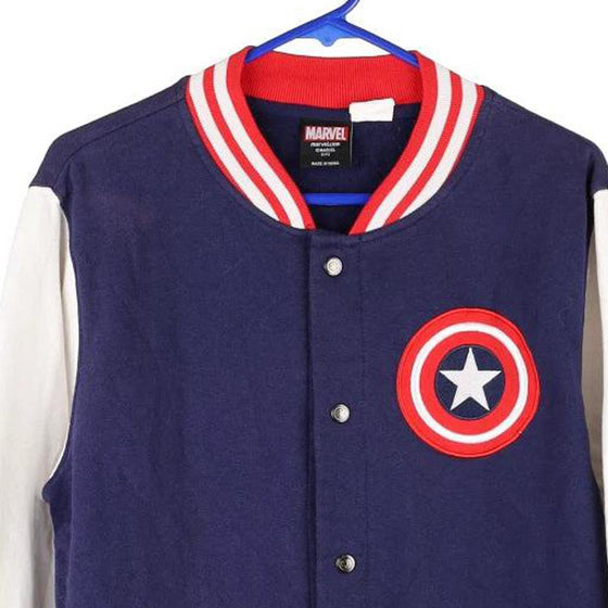 Vintage navy Captain America Marvel Sweatshirt - mens small