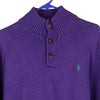 Vintage purple Polo Ralph Lauren Jumper - mens small