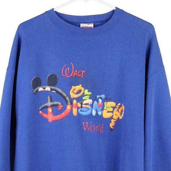Vintage blue Disney World Mickey Inc Sweatshirt - mens x-large
