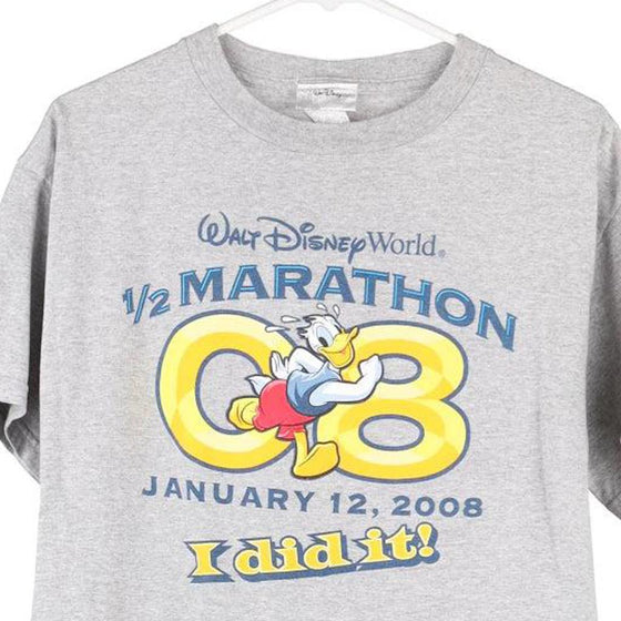 Vintage grey Disney World Half Marathon 2008 Walt Disney World T-Shirt - mens medium