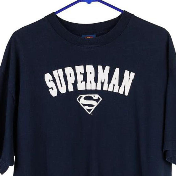 Vintage navy Superman Alstyle T-Shirt - mens x-large