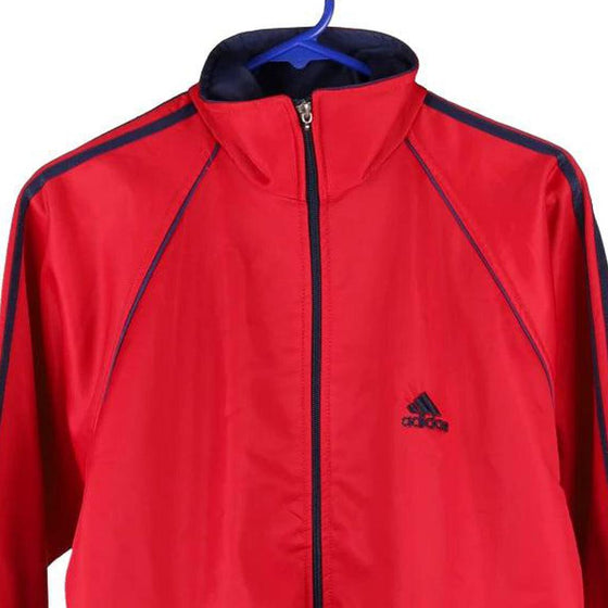 Vintage red Bootleg Adidas Track Jacket - mens small