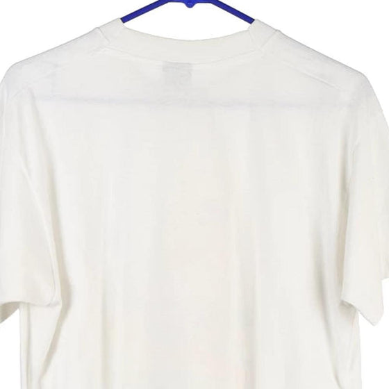 Vintage white Hooked On Fishing Screen Stars T-Shirt - mens large