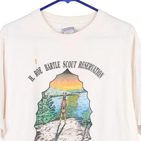 Vintage white H.Roe Bartle Scout Reservation 1995 All Sport T-Shirt - mens large