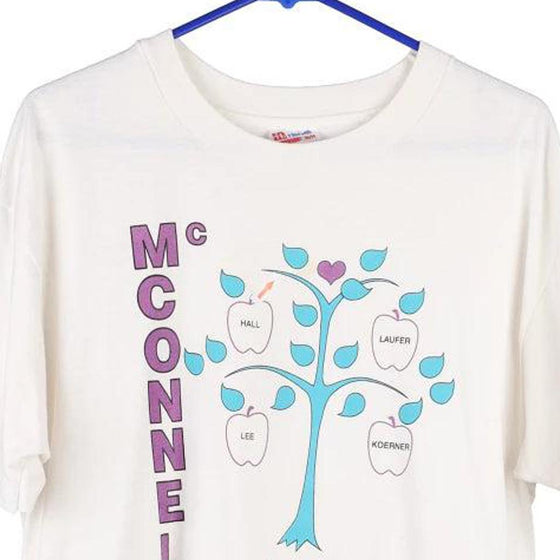 Vintage white McConnell Reunion 1994 Hanes T-Shirt - mens large