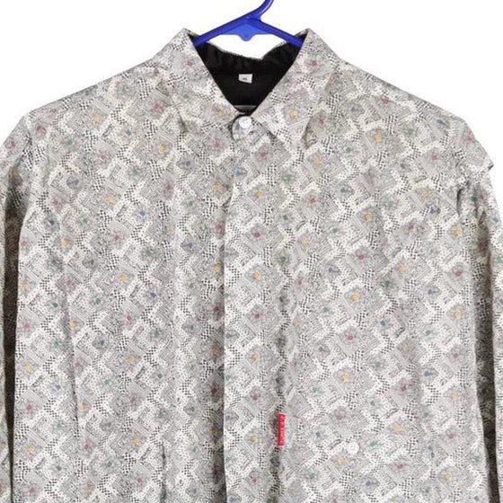 Vintage grey C.P Kings Patterned Shirt - mens medium