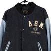 Vintageblack Anchor Blue Varsity Jacket - mens medium
