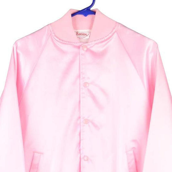 Vintage pink USA Satins Varsity Jacket - womens medium