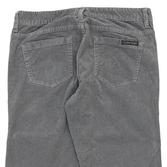Vintage grey Calvin Klein Cord Trousers - womens 34" waist