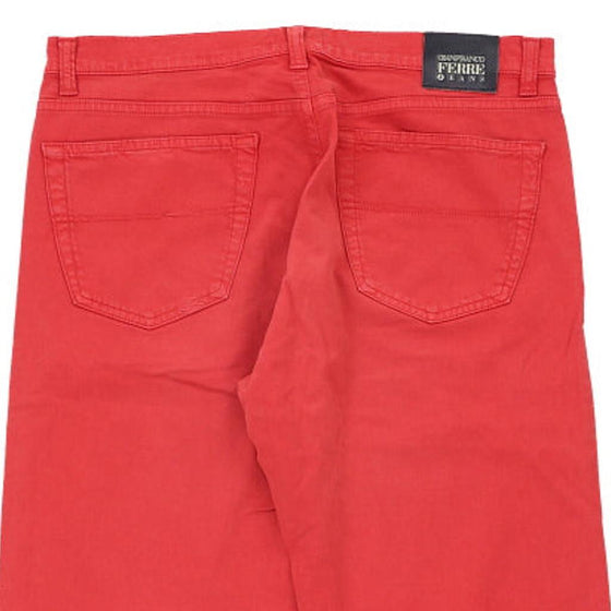 Vintage red Gianfranco Ferre Jeans - mens 36" waist