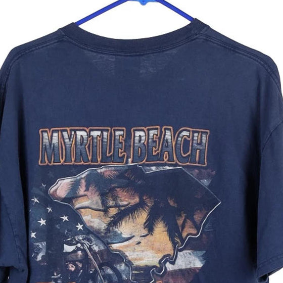 Vintage navy Myrtle Beach, South Carolina Harley Davidson T-Shirt - mens x-large