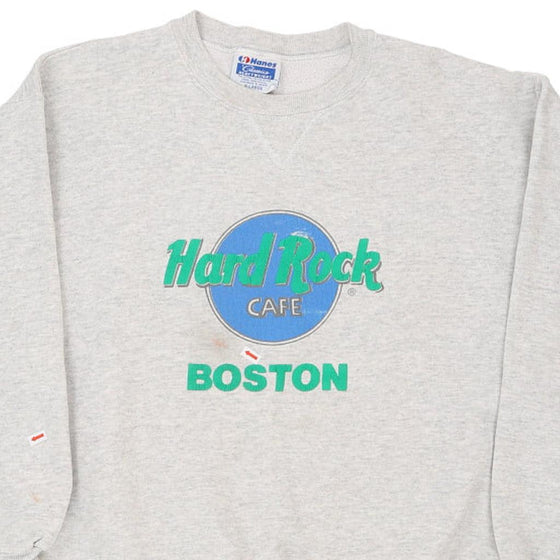 Vintage grey Hard Rock Café Boston Hanes Sweatshirt - womens x-large