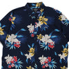 Vintage navy Hollister Hawaiian Shirt - mens xx-large