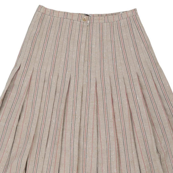 Vintage beige Unbranded Pleated Skirt - womens 30" waist
