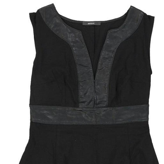 Imperial Midi A-Line Dress - Medium Black Polyester Blend - Thrifted.com