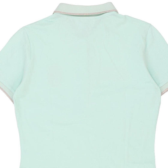 Conte Of Florence Animal print Polo Shirt - Medium Blue Cotton - Thrifted.com