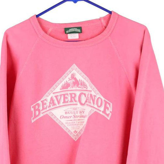 Vintage pink Beaver Canoe Sweatshirt - womens x-large